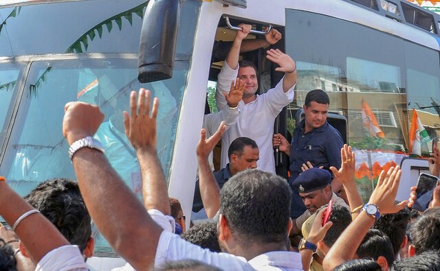 In the evening, Rahul accompanied by Siddaramiah conducted a roadshow in Mangaluru. He also addressed a rally, where he said that BJP like the Kauravas will do everything for power, Modi will continue to lie for it. PTI In the evening, Rahul accompanied by Siddaramiah conducted a roadshow in Mangaluru. He also addressed a rally, where he said that BJP like the Kauravas will do everything for power, Modi will continue to lie for it. PTI