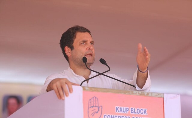 Addressing a party rally at Padubidre in coastal Udupi district, the Congress president said that spoke about social reformers to attack the BJP, which he accused of dividing people. The people of the BJP talk about dharma, but they divide people by pitting one against the other, he said. Twitter @INCIndia Addressing a party rally at Padubidre in coastal Udupi district, the Congress president said that spoke about social reformers to attack the BJP, which he accused of dividing people. The people of the BJP talk about dharma, but they divide people by pitting one against the other, he said. Twitter @INCIndia