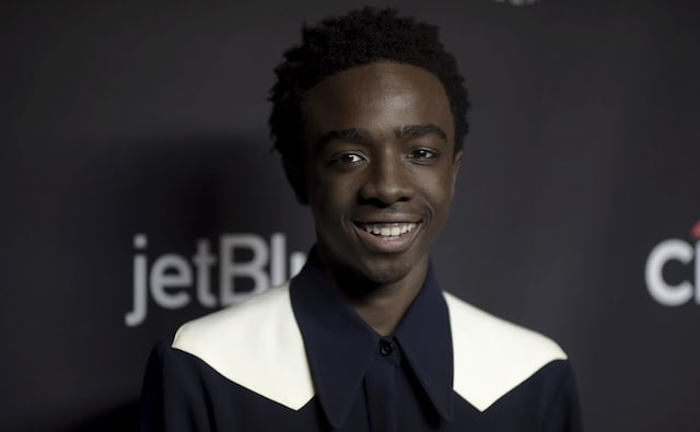 Caleb McLaughlin, who plays Lucas Sinclair in the Netflix science fiction drama series, was also present at the venue. Richard Shotwell/Invision/AP Caleb McLaughlin, who plays Lucas Sinclair in the Netflix science fiction drama series, was also present at the venue. Richard Shotwell/Invision/AP