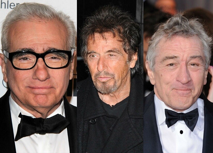 Martin Scorsese, Al Pacino and Robert De Niro. Image via Twitter