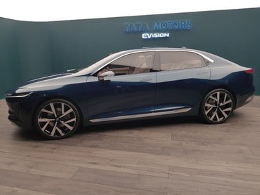 Tata Motors unveils futuristic all-electric EVision Concept midsize sedan at 2018 Geneva International Motor Show