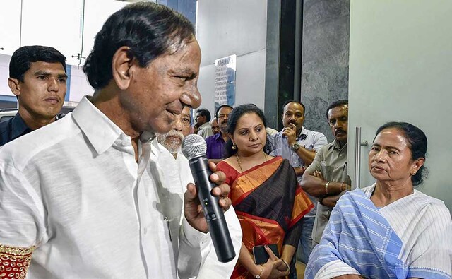 Rao, whose idea of a third front last week was immediately welcomed by Banerjee, flew to Kolkata and drove to the Secretariat for a meeting with the Trinamool Congress chief. PTI Rao, whose idea of a third front last week was immediately welcomed by Banerjee, flew to Kolkata and drove to the Secretariat for a meeting with the Trinamool Congress chief. PTI