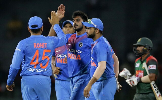 Vijay Shankar earned the Man of the Match award for his haul of 2/32. AP Vijay Shankar earned the Man of the Match award for his haul of 2/32. AP