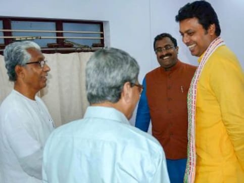 Tripura swearing-in updates: Biplab Kumar Deb takes oath as first BJP chief minister in North East state Tripura swearing-in updates: Biplab Kumar Deb takes oath as first BJP chief minister in North East state