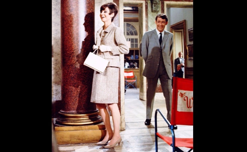 The narrow-collared suits and slim woollen dresses Givenchy designed for Audrey Hepburn to wear in How to Steal a Million emphasised their stature as style icons. The narrow-collared suits and slim woollen dresses Givenchy designed for Audrey Hepburn to wear in How to Steal a Million emphasised their stature as style icons.