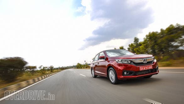 The 2018 Honda Amaze feels stable and planted at highway speeds, which adds to the car's likeable manners.