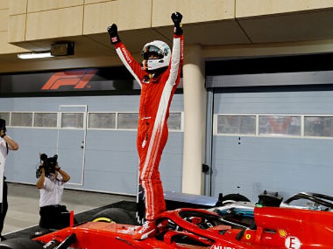 Bahrain Grand Prix: Ferrari's Sebastian Vettel finishes on top of podium in career race number 200 Bahrain Grand Prix: Ferrari's Sebastian Vettel finishes on top of podium in career race number 200