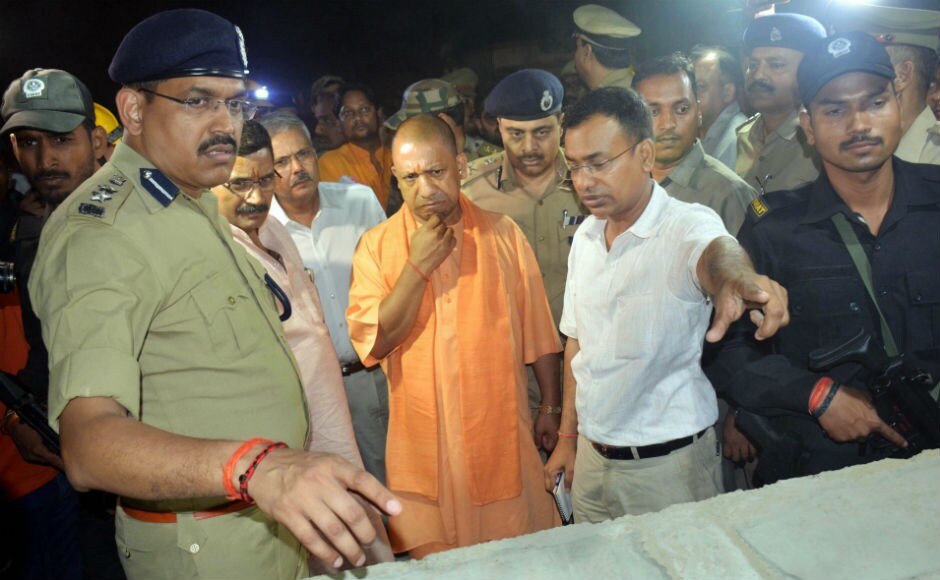 Three persons were pulled out alive of the crashed structure. Two persons admitted at a medical facility were said to be in a critical condition. The flyover was being constructed by the Uttar Pradesh State Bridge Corporation between Chauka Ghat bus stand and Lahartara. PTI Three persons were pulled out alive of the crashed structure. Two persons admitted at a medical facility were said to be in a critical condition. The flyover was being constructed by the Uttar Pradesh State Bridge Corporation between Chauka Ghat bus stand and Lahartara. PTI