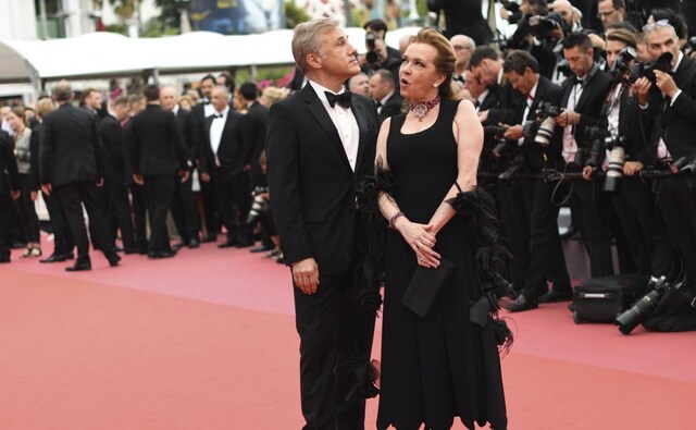 Actor Christoph Waltz (L) and co-president of Chopard Caroline Scheufele pose for photographers upon arrival at the premiere of the film Yomeddine. Photo by Arthur Mola/Invision/AP Actor Christoph Waltz (L) and co-president of Chopard Caroline Scheufele pose for photographers upon arrival at the premiere of the film Yomeddine. Photo by Arthur Mola/Invision/AP