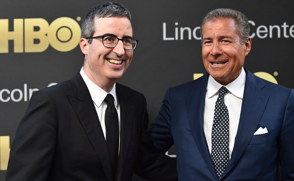 Comedian John Oliver (L) poses with honouree HBO CEO Richard Plepler at the Lincoln Center. Photo by Evan Agostini/Invision/AP Comedian John Oliver (L) poses with honouree HBO CEO Richard Plepler at the Lincoln Center. Photo by Evan Agostini/Invision/AP