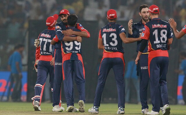 Delhi Daredevils players celebrate after defeating Chennai Super Kings by 34 runs. Sportzpics Delhi Daredevils players celebrate after defeating Chennai Super Kings by 34 runs. Sportzpics