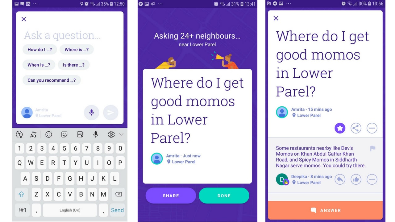 Ask questions, and have your worries answered like never before. Image: Google Neighbourly App