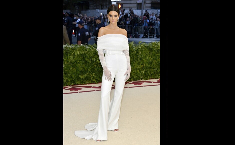 Kendall Jenner attends The Metropolitan Museum of Art's Costume Institute benefit gala celebrating the opening of the Heavenly Bodies: Fashion and the Catholic Imagination exhibition. Photo by Charles Sykes/Invision/AP Kendall Jenner attends The Metropolitan Museum of Art's Costume Institute benefit gala celebrating the opening of the Heavenly Bodies: Fashion and the Catholic Imagination exhibition. Photo by Charles Sykes/Invision/AP