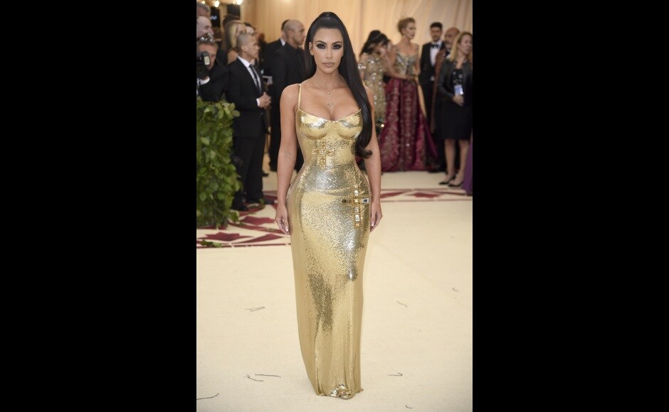 Kim Kardashian attends the Met Gala celebrating the opening of the Heavenly Bodies: Fashion and the Catholic Imagination exhibition in New York. Photo by Evan Agostini/Invision/AP Kim Kardashian attends the Met Gala celebrating the opening of the Heavenly Bodies: Fashion and the Catholic Imagination exhibition in New York. Photo by Evan Agostini/Invision/AP