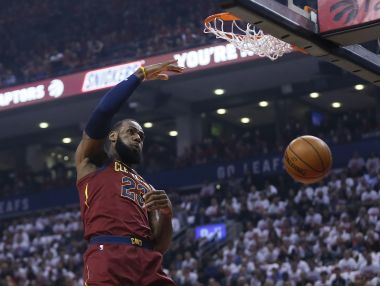 NBA Playoffs: LeBron James-led Cavaliers beat Raptors in overtime in Game 1; Warriors take 2-0 lead over Pelicans
