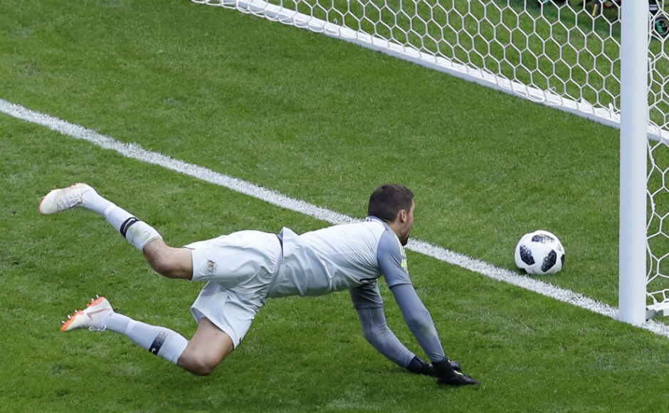Australian goalkeeper Mathew Ryan watches the ball cross the goal line, giving Paul Pogba his first goal of the 2018 World Cup. AP Australian goalkeeper Mathew Ryan watches the ball cross the goal line, giving Paul Pogba his first goal of the 2018 World Cup. AP