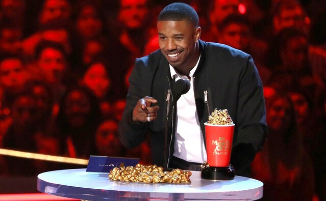 Michael B. Jordan accepts the best villain award for Black Panther. AP/ Matt Sayles Michael B. Jordan accepts the best villain award for Black Panther. AP/ Matt Sayles