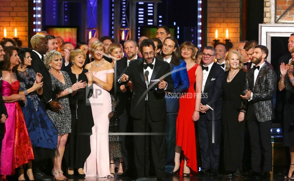 Playwright Tony Kushner and the cast and crew of Angels in America accept the award for Best Revival of a Play. AP/ Michael Zorn Playwright Tony Kushner and the cast and crew of Angels in America accept the award for Best Revival of a Play. AP/ Michael Zorn