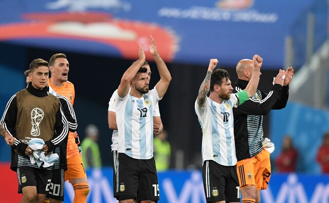 Argentina's qualification hopes were left hanging by a thread after being held to a draw against Iceland and losing their second match to Croatia. They needed to beat Nigeria and hope for Iceland to lose in order to go through. AFP Argentina's qualification hopes were left hanging by a thread after being held to a draw against Iceland and losing their second match to Croatia. They needed to beat Nigeria and hope for Iceland to lose in order to go through. AFP