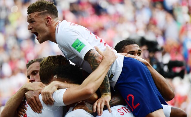 England are now level on points with Belgium. The two teams will face off on 28 June for top spot in the group, with both other teams already eliminated. AFP England are now level on points with Belgium. The two teams will face off on 28 June for top spot in the group, with both other teams already eliminated. AFP