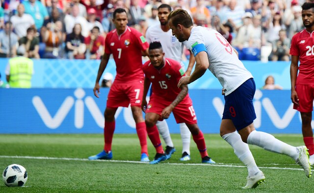 Harry Kane bagged a hat-trick in England's 6-1 win over Panama, scoring two penalties and deflecting in a Ruben Loftus-Cheek shot to take his tally up to 5 goals in this tournament. AFP Harry Kane bagged a hat-trick in England's 6-1 win over Panama, scoring two penalties and deflecting in a Ruben Loftus-Cheek shot to take his tally up to 5 goals in this tournament. AFP