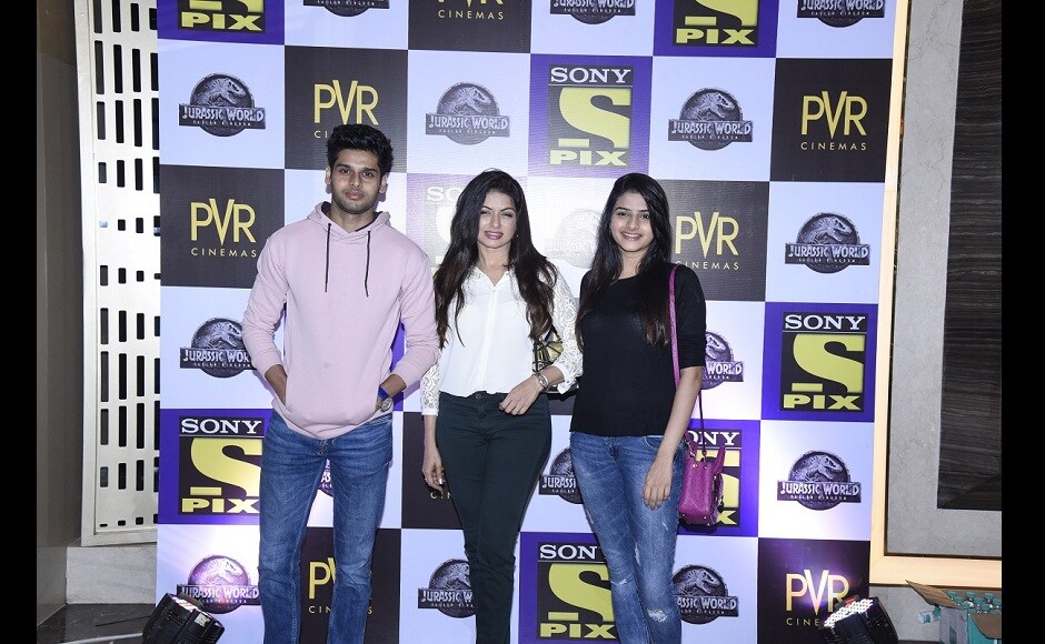 Spotted at ‘Sony PIX Premiere Nights’ screening of Jurassic World Fallen Kingdom was actor Bhagyashree with her son, Abhimanyu who is ready to make his Bollywood debut soon Spotted at ‘Sony PIX Premiere Nights’ screening of Jurassic World Fallen Kingdom was actor Bhagyashree with her son, Abhimanyu who is ready to make his Bollywood debut soon