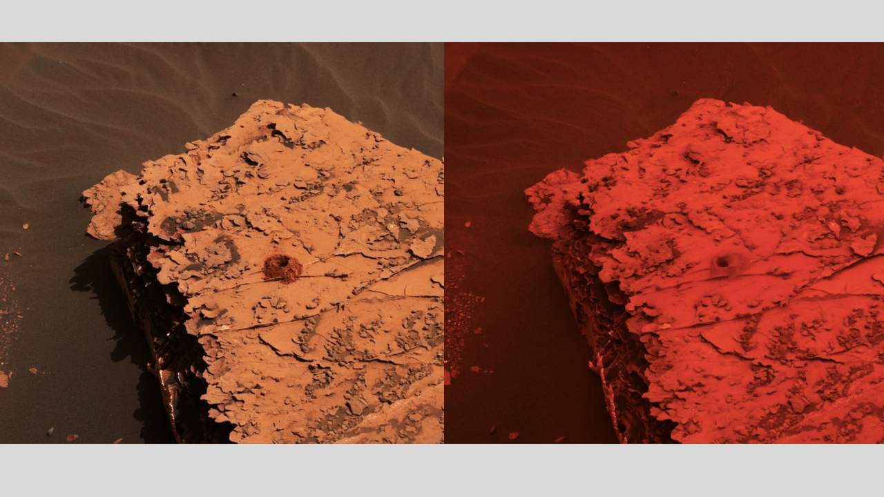 Change in the color of light illuminating the Martian surface. Image: NASA