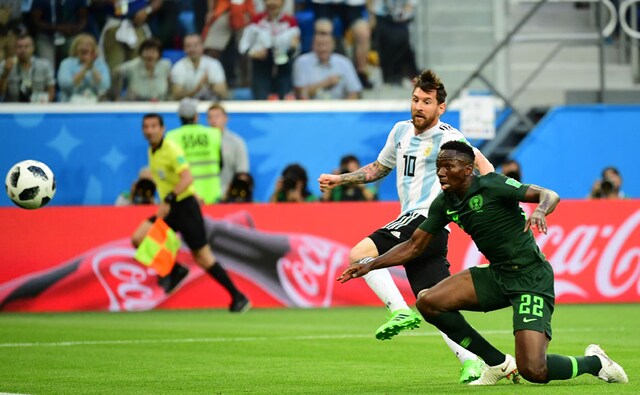 Lionel Messi opened the scoring as Argentina took on Nigeria in a must-win match for both teams. AFP Lionel Messi opened the scoring as Argentina took on Nigeria in a must-win match for both teams. AFP