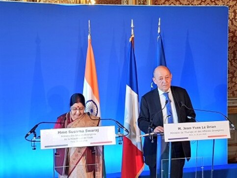 Sushma Swaraj in France: EAM says New Delhi, Paris working to shape strong development partnership Sushma Swaraj in France: EAM says New Delhi, Paris working to shape strong development partnership