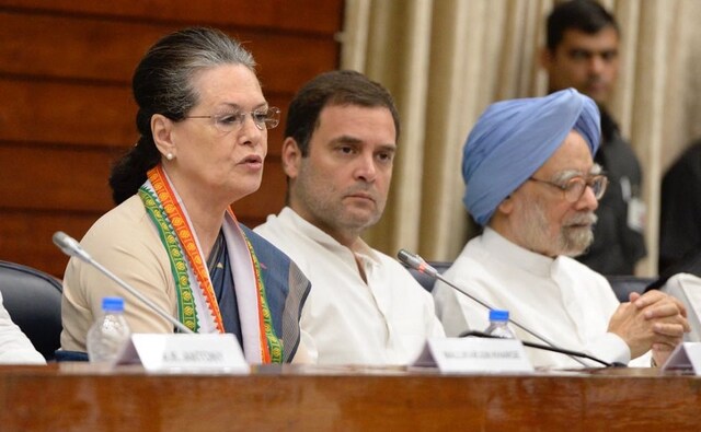 In her address to the CWC, Sonia lashed out at the Narendra Modi government and said the people of the country have to be rescued from a "dangerous regime" that is "compromising" India's democracy. Twitter@INCIndia In her address to the CWC, Sonia lashed out at the Narendra Modi government and said the people of the country have to be rescued from a "dangerous regime" that is "compromising" India's democracy. Twitter@INCIndia