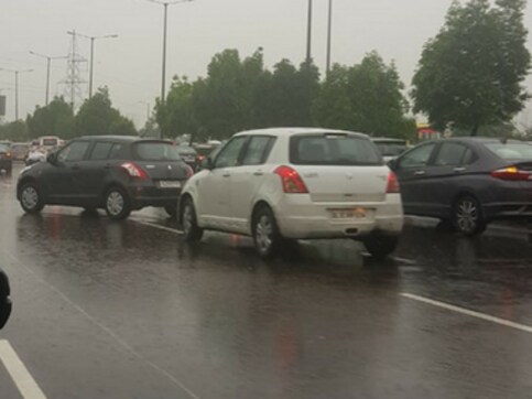 Delhi rains updates: Road caves in at Ghaziabad as parts of NCR witness heavy showers, waterlogging Delhi rains updates: Road caves in at Ghaziabad as parts of NCR witness heavy showers, waterlogging