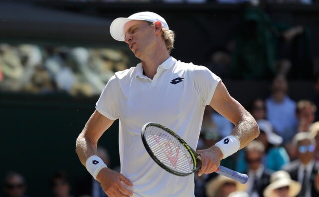 Kevin Anderson looked exhausted from the word go, with his five-set victory over Roger Federer and his mammoth semi-final against John Isner appearing to take a toll on the 32-year-old. AP Kevin Anderson looked exhausted from the word go, with his five-set victory over Roger Federer and his mammoth semi-final against John Isner appearing to take a toll on the 32-year-old. AP