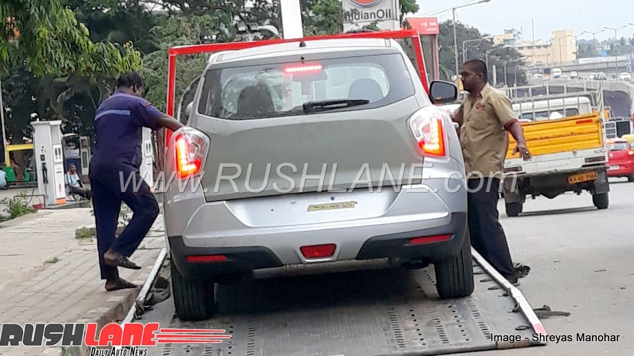 Mahindra's Sub-4M SUV spotted. Image: Rushlane