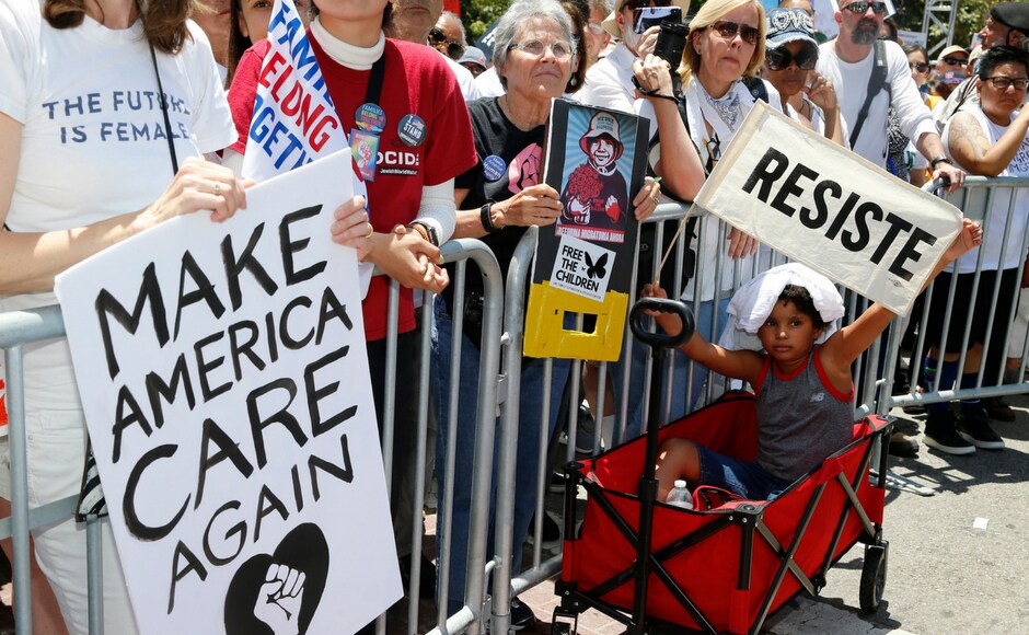 Donald Trump attempted to pacify citizens by signing an executive order declaring families should be kept together. But the Trump administration has still to reunite around 2,000 children with their parents. AP Donald Trump attempted to pacify citizens by signing an executive order declaring families should be kept together. But the Trump administration has still to reunite around 2,000 children with their parents. AP