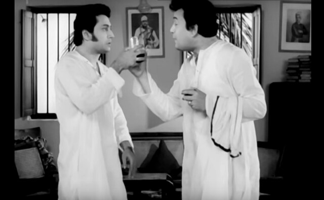 Uttam Kumar played the elder brother to Ranjit Mallik's Sitesh Roy in the romantic comedy Mouchak. YouTube screengrab Uttam Kumar played the elder brother to Ranjit Mallik's Sitesh Roy in the romantic comedy Mouchak. YouTube screengrab