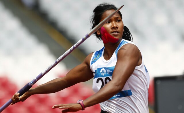 Swapna Barman finished first in shot put, high jump and javelin throw. She came second in in long jump. A total of 6026 points and it was good enough to clinch the gold medal. AP Swapna Barman finished first in shot put, high jump and javelin throw. She came second in in long jump. A total of 6026 points and it was good enough to clinch the gold medal. AP