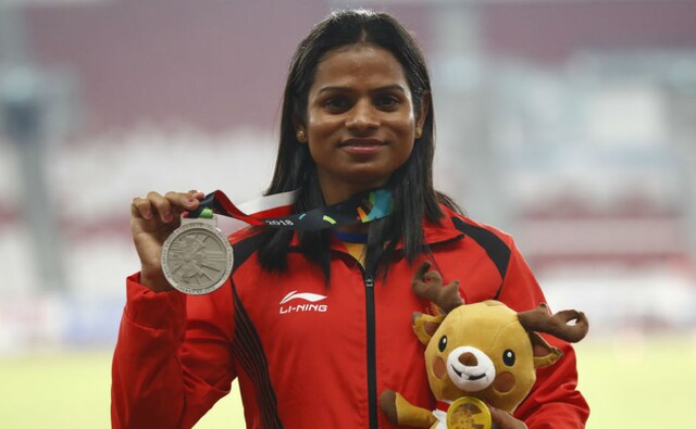 Dutee Chand also claimed the silver medal on Wednesday with a scintillating run in the women's 200m final. This is her second silver medal in the Games after 100m final event. AP Dutee Chand also claimed the silver medal on Wednesday with a scintillating run in the women's 200m final. This is her second silver medal in the Games after 100m final event. AP