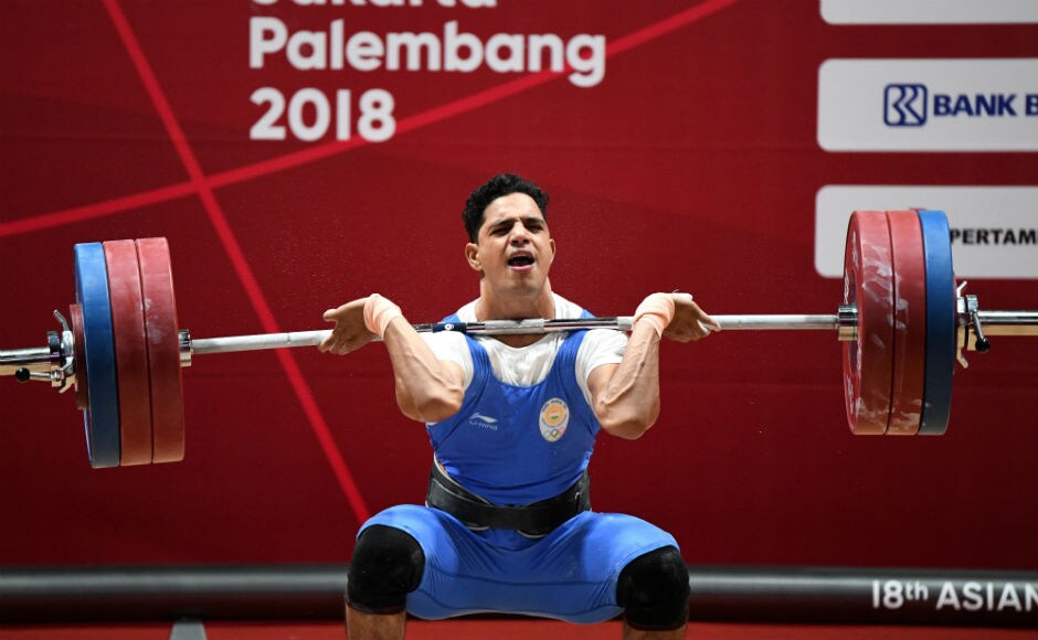 Ajay Singh finished fifth in the men's 77kg weightlifting event. AFP Ajay Singh finished fifth in the men's 77kg weightlifting event. AFP