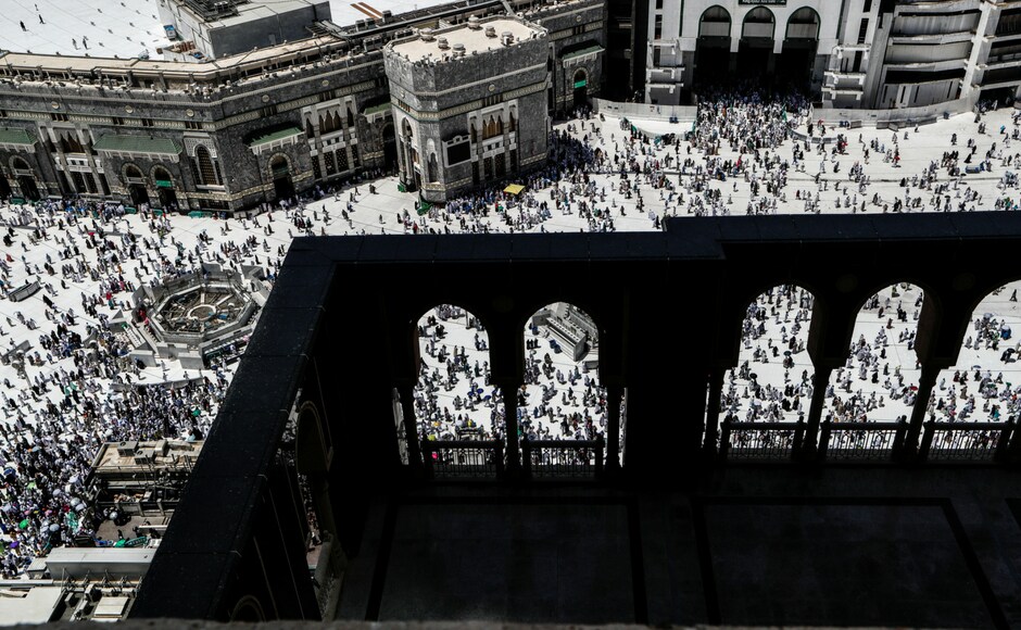 Muslim pilgrims walk out after the Friday prayer on 17 August, 2018 at the Grand mosque in Mecca. Saudi Arabia has made use of technology to manage the flow of millions at the same place at the same time. Reuters/ Zohra Bensemra Muslim pilgrims walk out after the Friday prayer on 17 August, 2018 at the Grand mosque in Mecca. Saudi Arabia has made use of technology to manage the flow of millions at the same place at the same time. Reuters/ Zohra Bensemra
