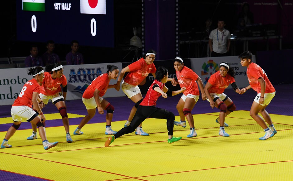The Indian women's kabaddi team was too much for Japan, who lost by a scoreline of 12-43. AFP The Indian women's kabaddi team was too much for Japan, who lost by a scoreline of 12-43. AFP