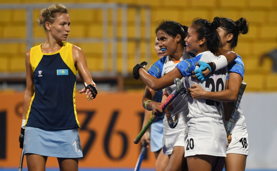 India handed Kazakhstan the drubbing of a lifetime in the women's hockey event. beating them 21-0. AFP India handed Kazakhstan the drubbing of a lifetime in the women's hockey event. beating them 21-0. AFP