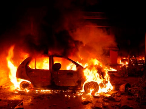 Two trucks torched in village in Manipur's Tamenglong district; police sends reinforcements to crime scene Two trucks torched in village in Manipur's Tamenglong district; police sends reinforcements to crime scene