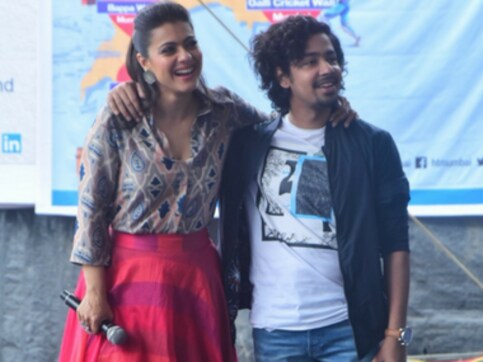 Helicopter Eela: Kajol, Riddhi Sen launch song 'Yaadon Ki Almari' at NM College, Mumbai Helicopter Eela: Kajol, Riddhi Sen launch song 'Yaadon Ki Almari' at NM College, Mumbai