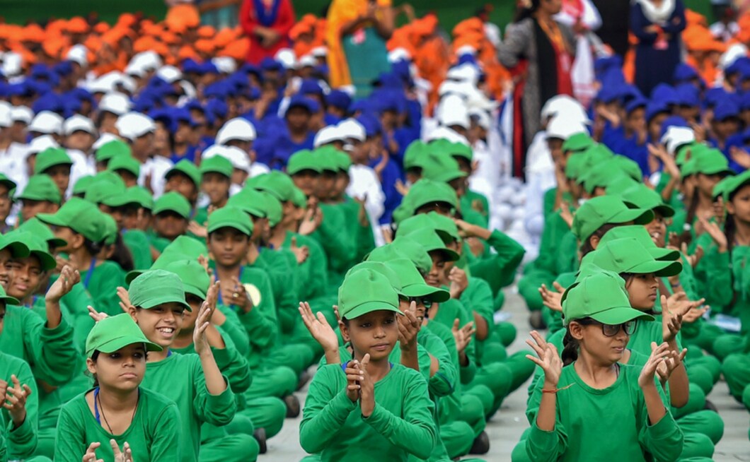 Dress rehearsals for the Independence Day celebrations took place in Delhi on Monday morning. School children participating in the events attended the rehearsal at the historic Red Fort. PTI Dress rehearsals for the Independence Day celebrations took place in Delhi on Monday morning. School children participating in the events attended the rehearsal at the historic Red Fort. PTI