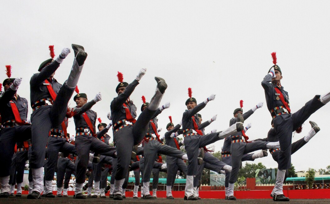 The National Cadet Corps (NCC) contingents marched during a full dress rehearsal to prepare for the Independence Day at the Motilal Nehru Police Stadium, in Bhopal. PTI The National Cadet Corps (NCC) contingents marched during a full dress rehearsal to prepare for the Independence Day at the Motilal Nehru Police Stadium, in Bhopal. PTI