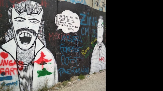 Palestine in photos: On the Segregation Wall, messages of solidarity Palestine in photos: On the Segregation Wall, messages of solidarity