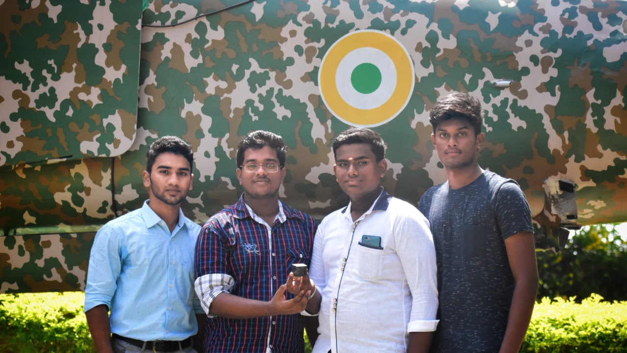 'Jaihind-1S' was developed by KJ Harikrishnan, P Amarnath, G Sudhi and T Giri Prasad, who are first-year engineering students from the Hindustan Institute of Technology & Science, Tamil Nadu. Image Courtesy: Hindustan University
