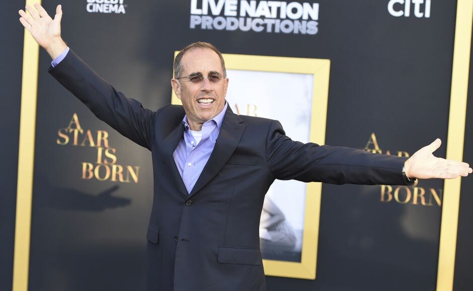 Jerry Seinfeld arrives at the LA premiere of A Star Is Born. Photo by Jordan Strauss/Invision/AP Jerry Seinfeld arrives at the LA premiere of A Star Is Born. Photo by Jordan Strauss/Invision/AP