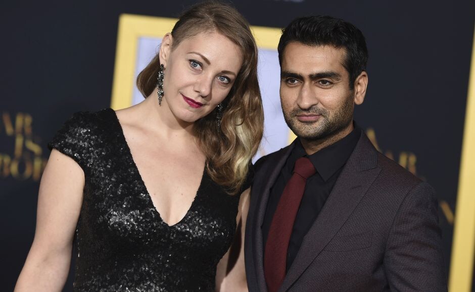 Emily V. Gordon (L) and Kumail Nanjiani arrive at the Los Angeles premiere of A Star Is Born. Photo by Jordan Strauss/Invision/AP Emily V. Gordon (L) and Kumail Nanjiani arrive at the Los Angeles premiere of A Star Is Born. Photo by Jordan Strauss/Invision/AP