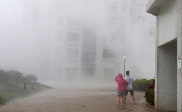 The Hong Kong Observatory said Mangkhut was the most powerful cyclone to hit the city since 1979. The storm, with gusts of more than 230 kilometres per hour, sent buildings swaying and waters surging into homes and shopping malls in Hong Kong, with some roads waist-deep in water. AP The Hong Kong Observatory said Mangkhut was the most powerful cyclone to hit the city since 1979. The storm, with gusts of more than 230 kilometres per hour, sent buildings swaying and waters surging into homes and shopping malls in Hong Kong, with some roads waist-deep in water. AP